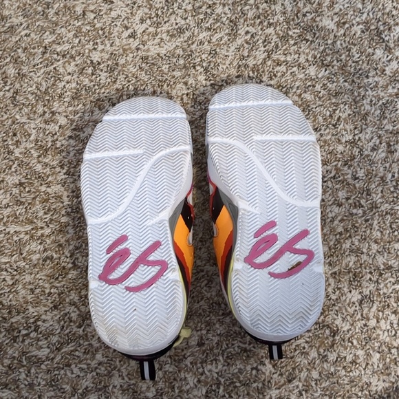 Es Symbol Puffy White Purple Skate Sneakers with Yellow Laces 90s Y2K - Picture 10 of 10